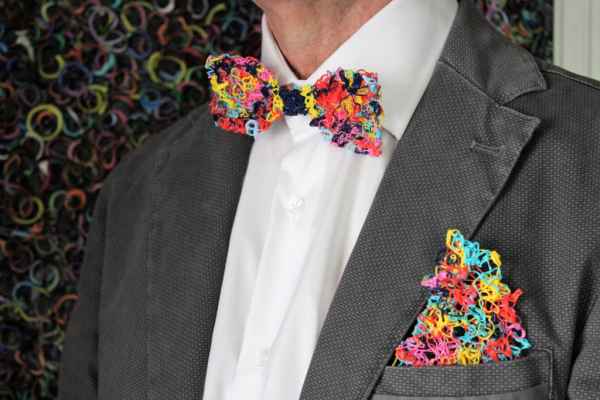 2017   Papillon e fazzoletto   plastica colorata fusa